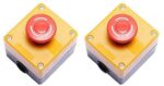 DEVMO 2PCS Red Mushroom Emergency Stop Shut Off Push Button Switch NO + NC 22mm CNC