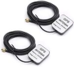 DEVMO 2PCS GPS Active Antenna 28dB LNA Gain 1575.42MHz Male SMA Male Stronger Singal