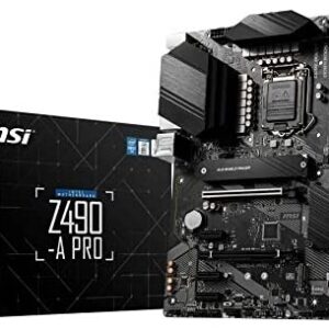 MSI Pro Intel Z490 LGA 1200 ATX DDR4-SDRAM Motherboard