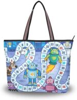 Tote Top Handle Shoulder Bag Robot Board Game Handbag - Medium - by Top Carpenter