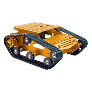 Smart Robot Car Tank Chassis Kit Aluminum Alloy Big Platform with 2WD Motors for Arduino/Raspberry Pi DIY Remote Control Robot Car Tools- Free Tools