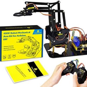 KEYESTUDIO Robot Arm Starter Kit for Arduino Coding Robotics Toys for Adults Teens Kids Electronic Programming Project STEM Education