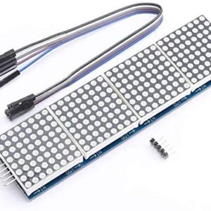 DEVMO MAX7219 Dot led Matrix MCU Control LED Display Module Compatible with Ar-duino Raspberry Pi Microcontroller with 5Pin Line