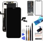 for iPhone X Screen Replacement OLED 5.8 inch [NOT LCD] Touch Screen Display Digitizer Repair Kit Assembly with Complete Repair Tools and Screen Protector