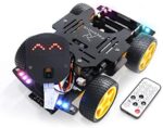 Freenove 4WD Car Kit for ESP32-WROVER (Contained) (Compatible with Arduino IDE), Dot Matrix Expressions, Camera, Obstacle Avoidance, Line Tracking, Light Tracing, Colorful Light, IR Remote, App