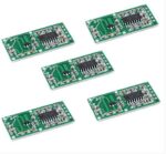 Teyleten Robot RCWL-0516 Microwave Radar Sensor Smart Switch Module Human Body Induction Module 5-7M Detection Distance 4-28V 100mA（5pcs）