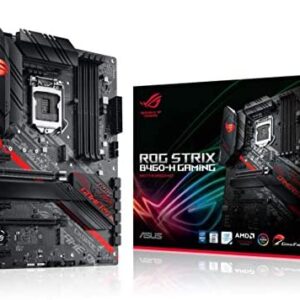 ASUS ROG Strix B460-H Gaming B460 LGA 1200 (Intel 10th Gen) ATX Gaming Motherboard (Intel 1Gb LAN, USB 3.2 Gen 2,Thunderbolt 3 Header, Addressable Gen2 RGB Header and Aura Sync)