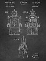 JP London Heavyweight Prepasted Jetsons Rosie Robot Removable Vintage Chalkboard Patent Art at 4ft by 3ft PMURJSCLT08, 4' x 3'