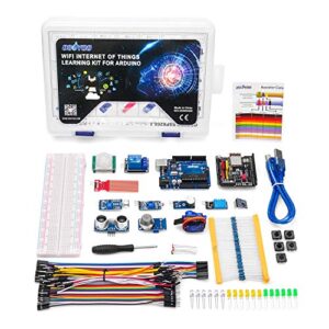 OSOYOO WiFi Internet of Things Learning Kit for Arduino | Include ESP8266 WiFi Shiled | Smart IOT Mechanical DIY Coding for Kids Teens Adults Programming Learning How to Code