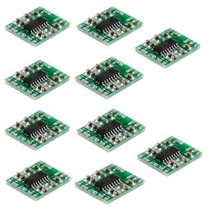 Hailege 10pcs PAM8403 2x3W Mini Digital Power Amplifier Board AMP Class D 2.5-5V Input