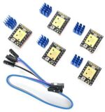 DEVMO 5pcs 3D Printer Part Stepstick Mute TMC2209 V1.2 Stepper Motor Driver with Heatsink for SKR V1.3 MKS GEN L Ramps 1.4/1.5/1.6 3D Printer Control Board(UART Mode)