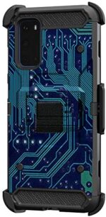 TurtleArmor | Compatible with Samsung Galaxy S20 Case 6.2 | S11e Case [Armor Pro] Heavy Duty Full Body Armor Hybrid Kickstand Rugged Cover Holster Belt Clip Case - Phone Circuit Board