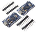 DEVMO 2 Pcs Pro Micro ATmega32U4 5V 16MHz Micro-USB Development Module Board with 2 Row pin Header Compatible ard-uino Leonardo Replace ATmega328 Pro Mini