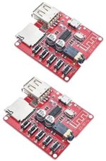 HiLetgo 2pcs MP3 Bluetooth Decoder Board Lossless Car Speaker Audio Amplifier Board Modified Bluetooth 4.1 Circuit Stereo Receiver Module5V