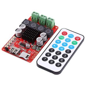 Bluetooth Amplifier Board 50W+50W DC 8-26V Portable Audio Receiver Amplifier TF Card Decoder with Remote Control LAC WAV MP3 WMA