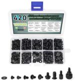 VAPKER 420Pcs Computer Screw Set PC Motherboard Screws Spacers for Universal Motherboard PC Case Fan CD-ROM Hard Disk Notebook