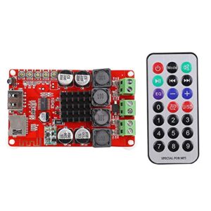 TPA3116 Digital Amplifier Board, Bluetooth Receiver, U Disk TF Card Decoder with Remote Control, Bluetooth Amplifier Board, 8-26V DC (DC Power Supply)