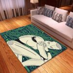 rouihot Non-Slip Area Rug 2'7"x 6' Female Robot Artificial Intelligence Sits Pensively of Circuit Board Rugs Carpet for Classroom Living Room Bedroom Dining Kindergarten Room