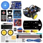 LAFVIN Smart Robot Car 2WD Chassis Kit with Ultrasonic Module R3 Board,Remote Compatible with Arduino IDE DIY Kit