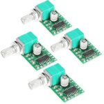 4pcs PAM8403 Mini DC 5V Digital Audio Amplifier Power Amp Module Board Digital Power Amplifier Board Module Stereo Amplifiers with Potentiometer for DIY Projects