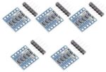 DEVMO 5PCS IIC I2C Logic Level Converter Bi-Directional Module 4 Channels 5V to 3.3V Shifter Compatible with Ar-duino