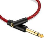 6.35 Male to Female 3.5 Headphones Adapter 3Ft,TRS 1/4 to 3.5mm Stereo Cord 6.35mm 1/4 Male to 3.5mm 1/8 Female for Amplifiers, Guitar Amp, Piano, Home Theater Devices, or Mixing Console(3Ft/1M)