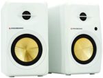 Prosonic BT30 Active Bluetooth Bookshelf Speaker Studio Monitor Home Theater, Optical Input, Coaxial Input, 2 x RCA Aux Input, 30 Watts x 2 (White)