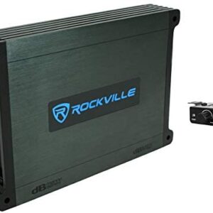 Rockville DBM12 2000W 2 Ohm Marine/Boat Mono Amplifier Amp W/Covers+Bass Remote