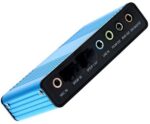 Optimal Shop USB 2.0 External Sound Card 6 Channel 5.1 Surround Adapter Audio S/PDIF for PC -Blue