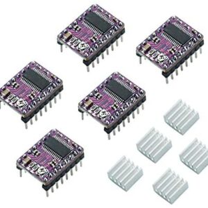 DEVMO 5pcs DRV8825 Stepper Motor Driver Module with Mini Heat Sink for 3D Printer Accessories RepRap 4 RAMPS 1.4 StepStick