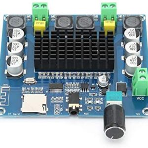 V BESTLIFE Digital Wireless Power Amplifier Board,Dual Channel 100W+100W Audio Power Bluetooth Amplifier Board DC 12-30V Support Memory Card/Bluetooth/AUX