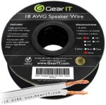 18AWG Speaker Wire, GearIT Pro Series 18 AWG Gauge Speaker Wire Cable (50 Feet / 15.24 Meters) Great Use for Home Theater Speakers and Car Speakers White