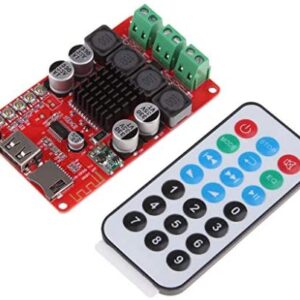 Bluetooth Amplifier Board, Digital Amplifier Module Plate Wireless Amp 2 Channel 50W+50W Audio Receiver Remote Control Boards